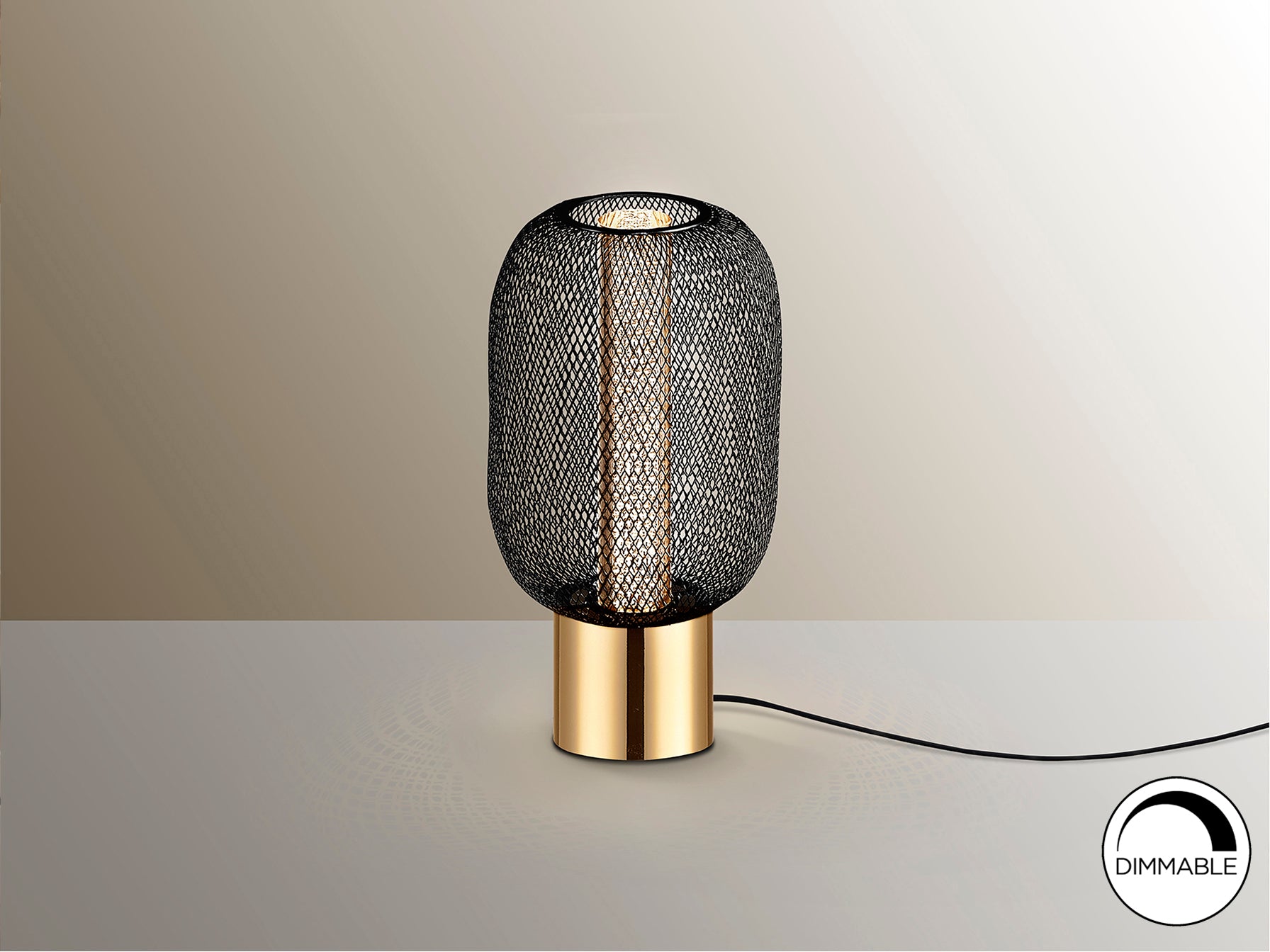 Micron Table Lamp- Gold/Black