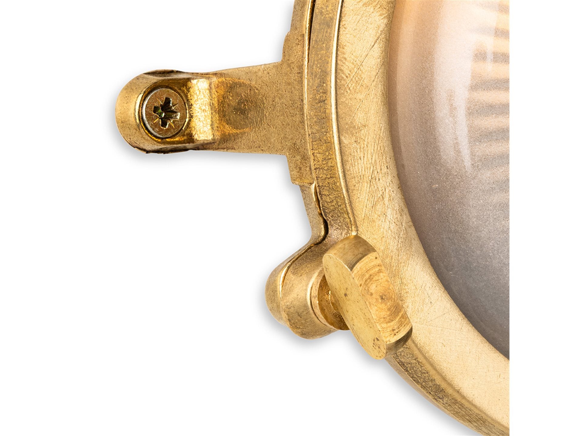 Rathlin 140mm Bulkhead- Solid Brass w Frosted Glass Finish