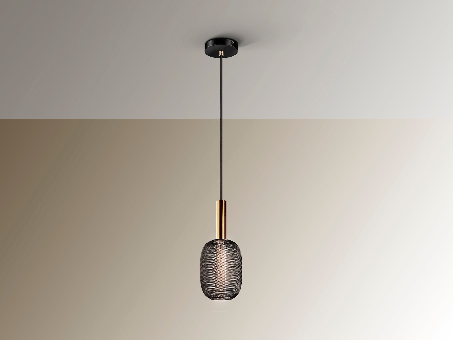 Micron Sinlge Pendant- Gold/Black