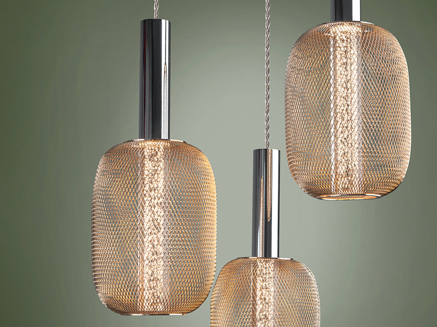 Micron Lamp 3L Chrome & Gold/Gold & Black Ip20 Integrated Led