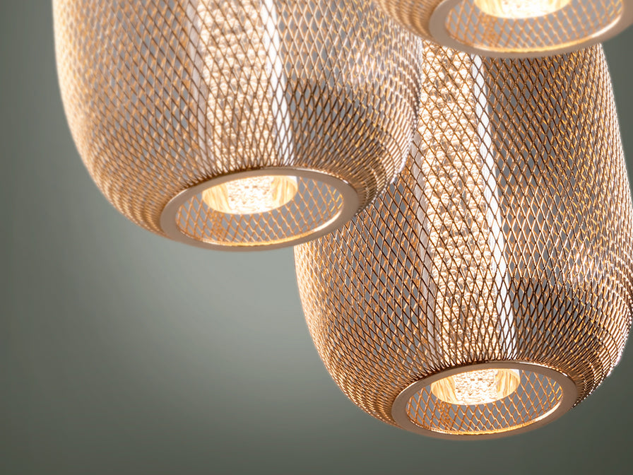 Micron Lamp 3L Chrome & Gold/Gold & Black Ip20 Integrated Led