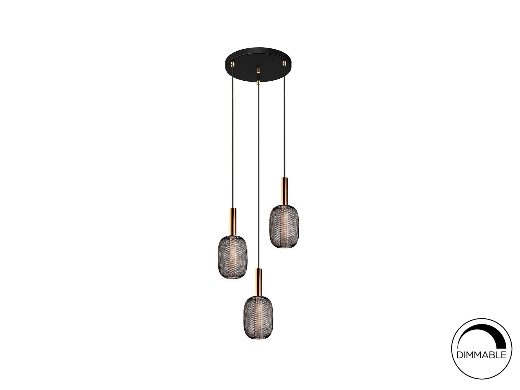 Micron Lamp 3L Chrome & Gold/Gold & Black Ip20 Integrated Led