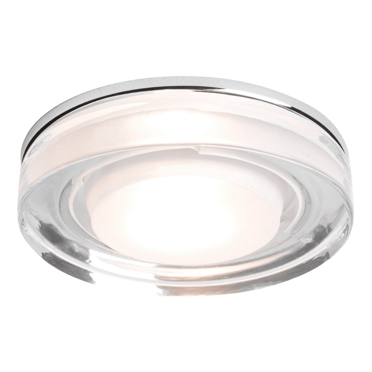 Vancouver Round Bathroom Recessed Ceiling Light  IP65 - Polished Chrome Finish