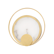Coil LED Wall Sconce - Brass & Alabaster