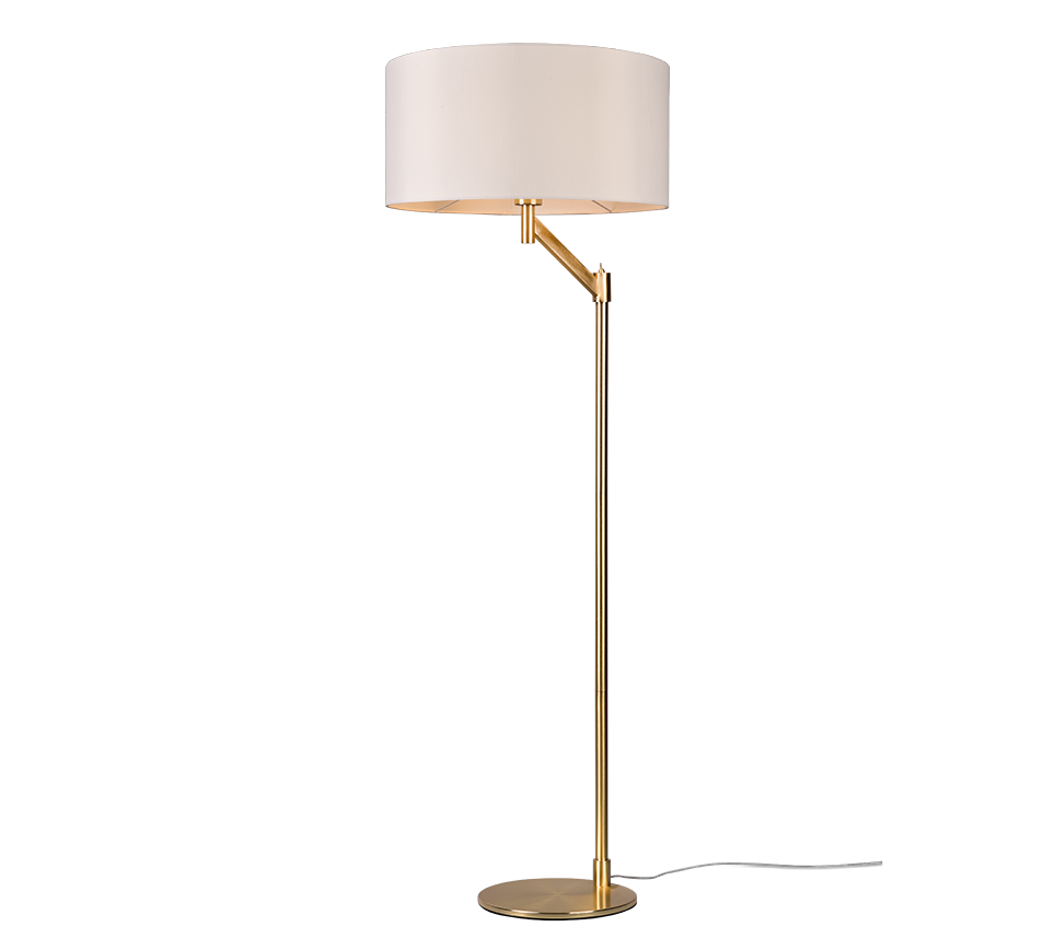 Cassio Classic Floor Lamp - Black/Brass