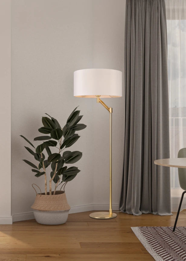 Cassio Classic Floor Lamp - Black/Brass