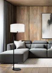 Cassio Classic Floor Lamp - Black/Brass