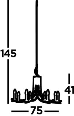 Vulcan 5/8Lt Multi-Arm Pendant -  Various Finishes