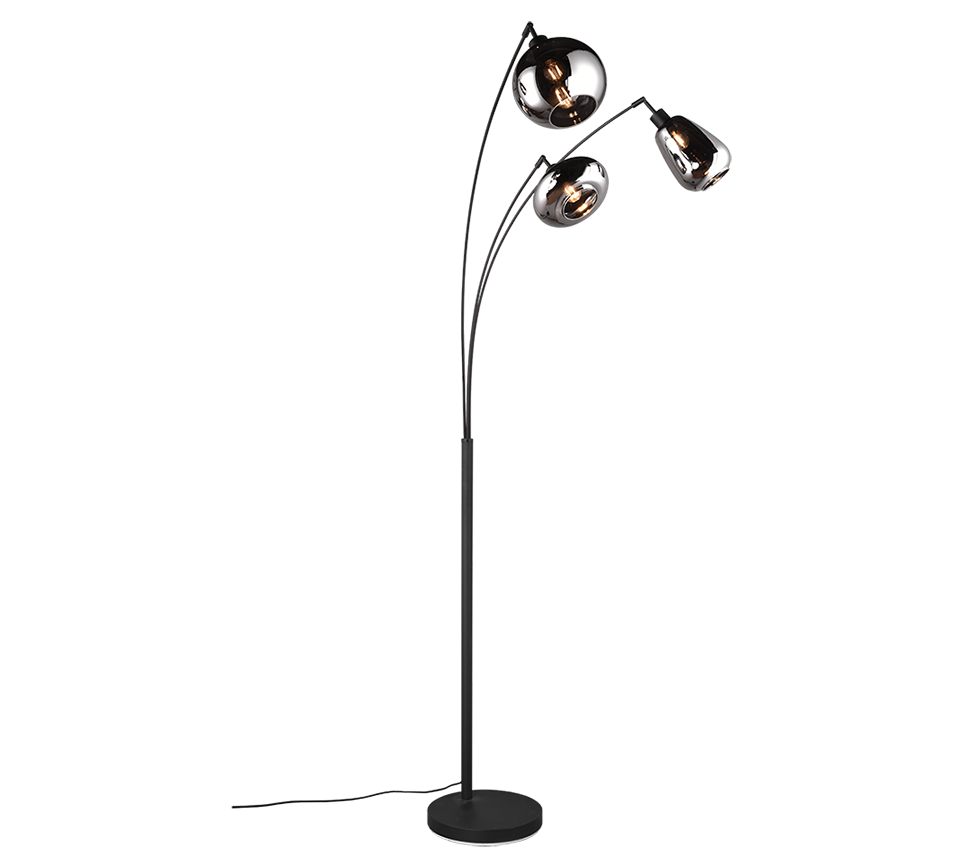 Lumina Exposed Floor Lamp - Amber/Black