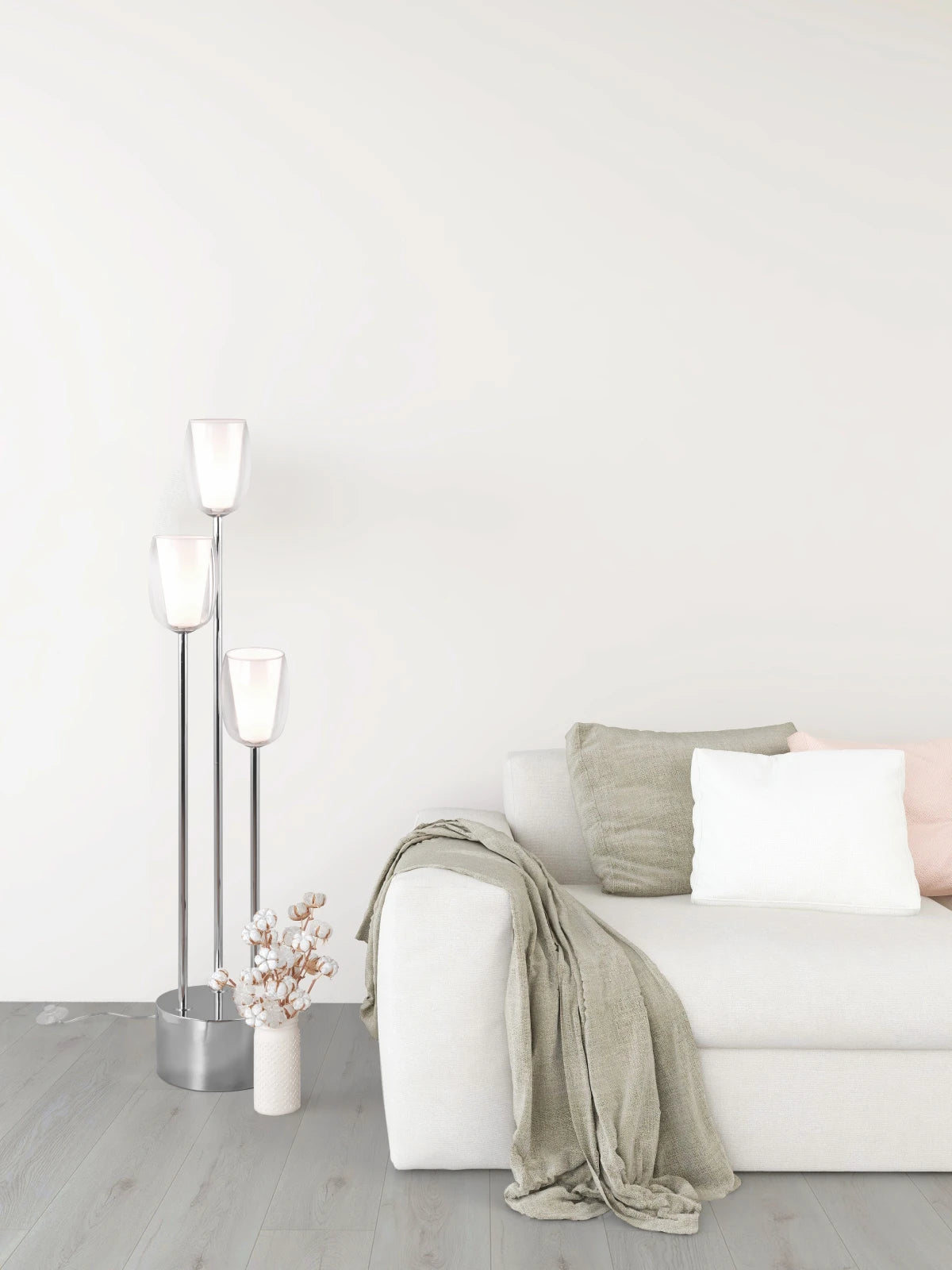 Barret Modern Floor Lamp - Black/Chrome