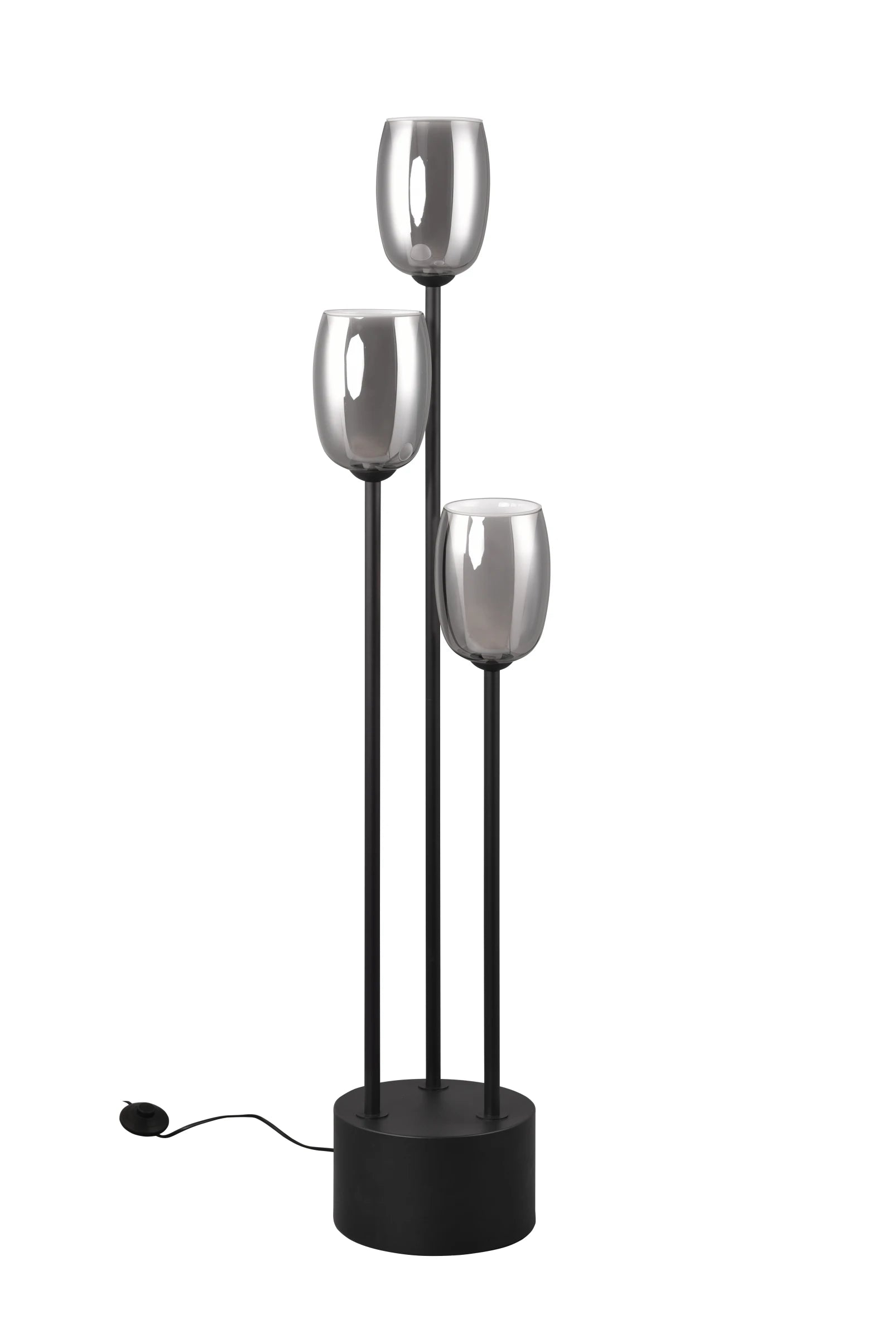 Barret Modern Floor Lamp - Black/Chrome