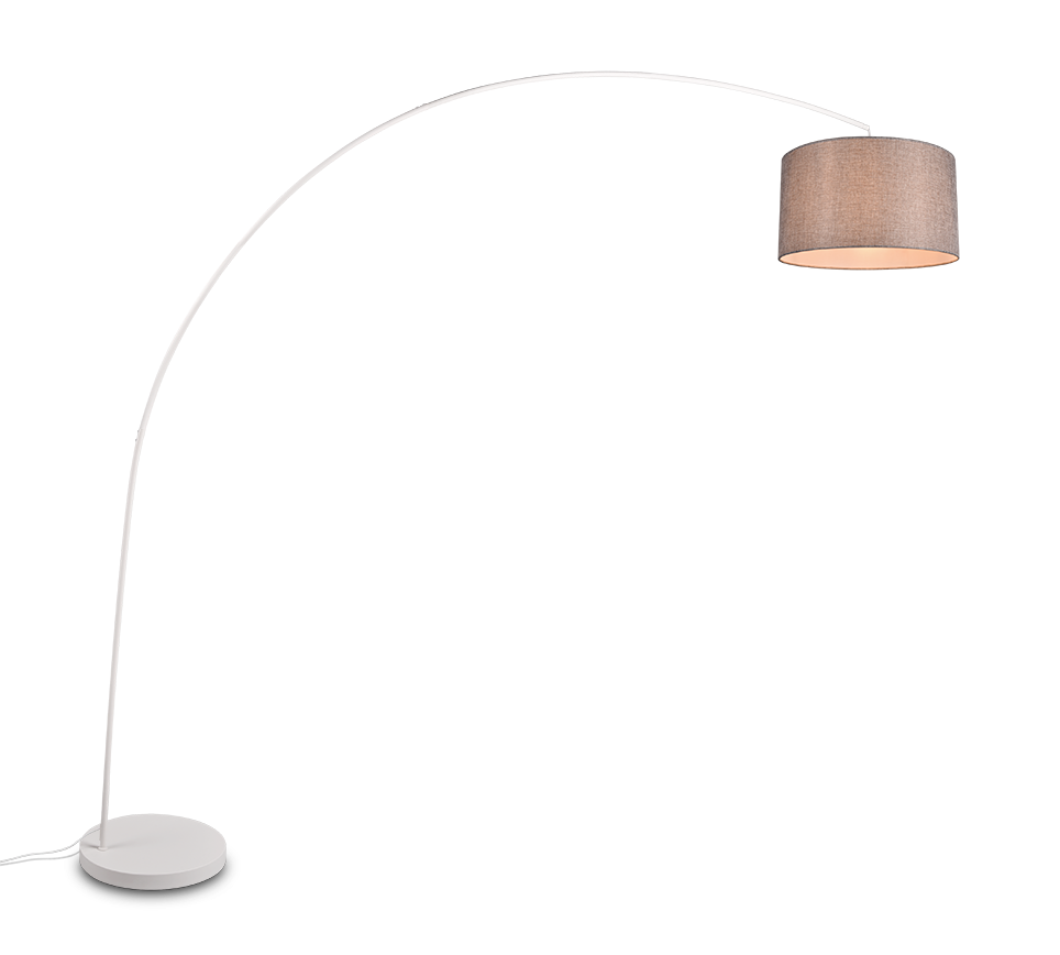 Mansur Arc Floor Lamp - White/Black