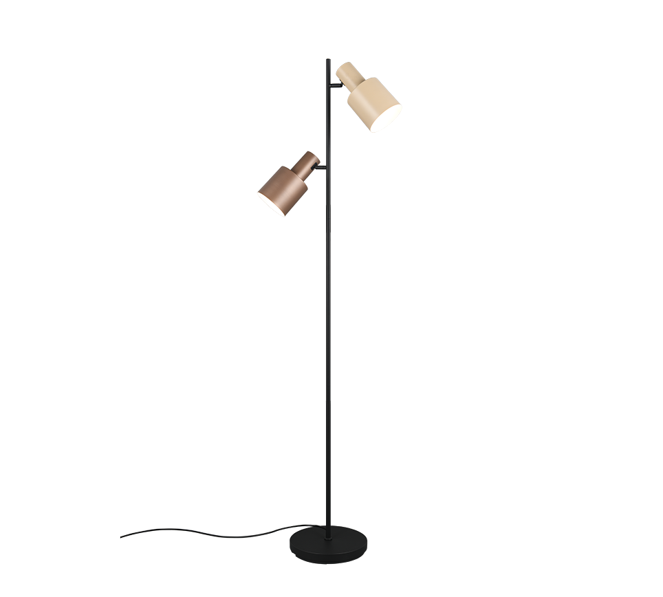 Agudo Task/Reading Floor Lamp - Black/Coffee