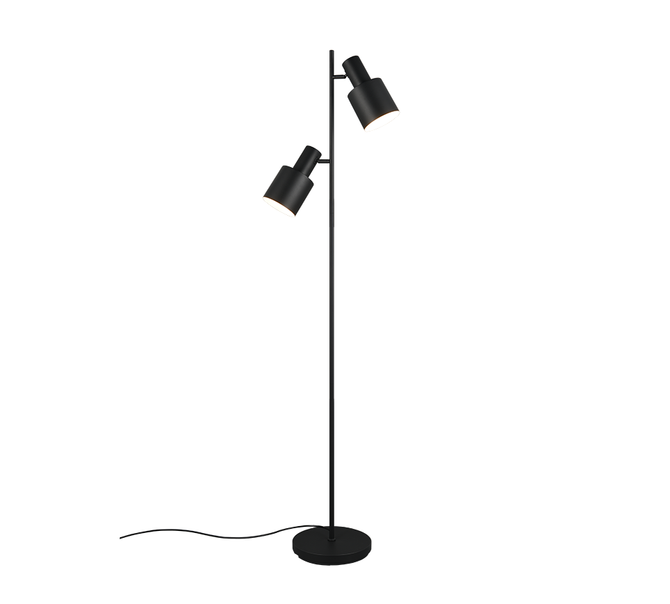 Agudo Task/Reading Floor Lamp - Black/Coffee