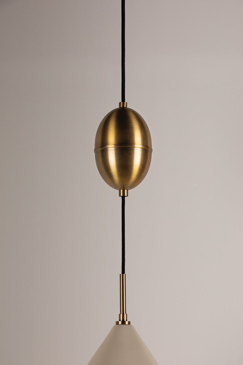Fontana 1Lt Pull-Adjustable Pendant - Sand/Slate Blue