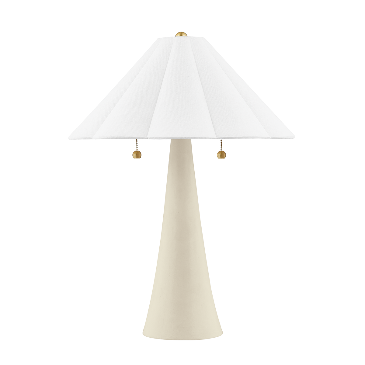Alana 2Lt Table Lamp - Brass & Ivory