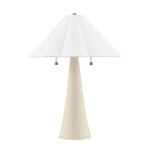 Alana 2Lt Table Lamp - Brass & Ivory