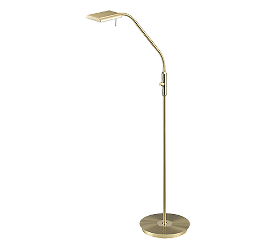 Bergamo Task/Reading LED Floor Lamp - Brass/Nickel