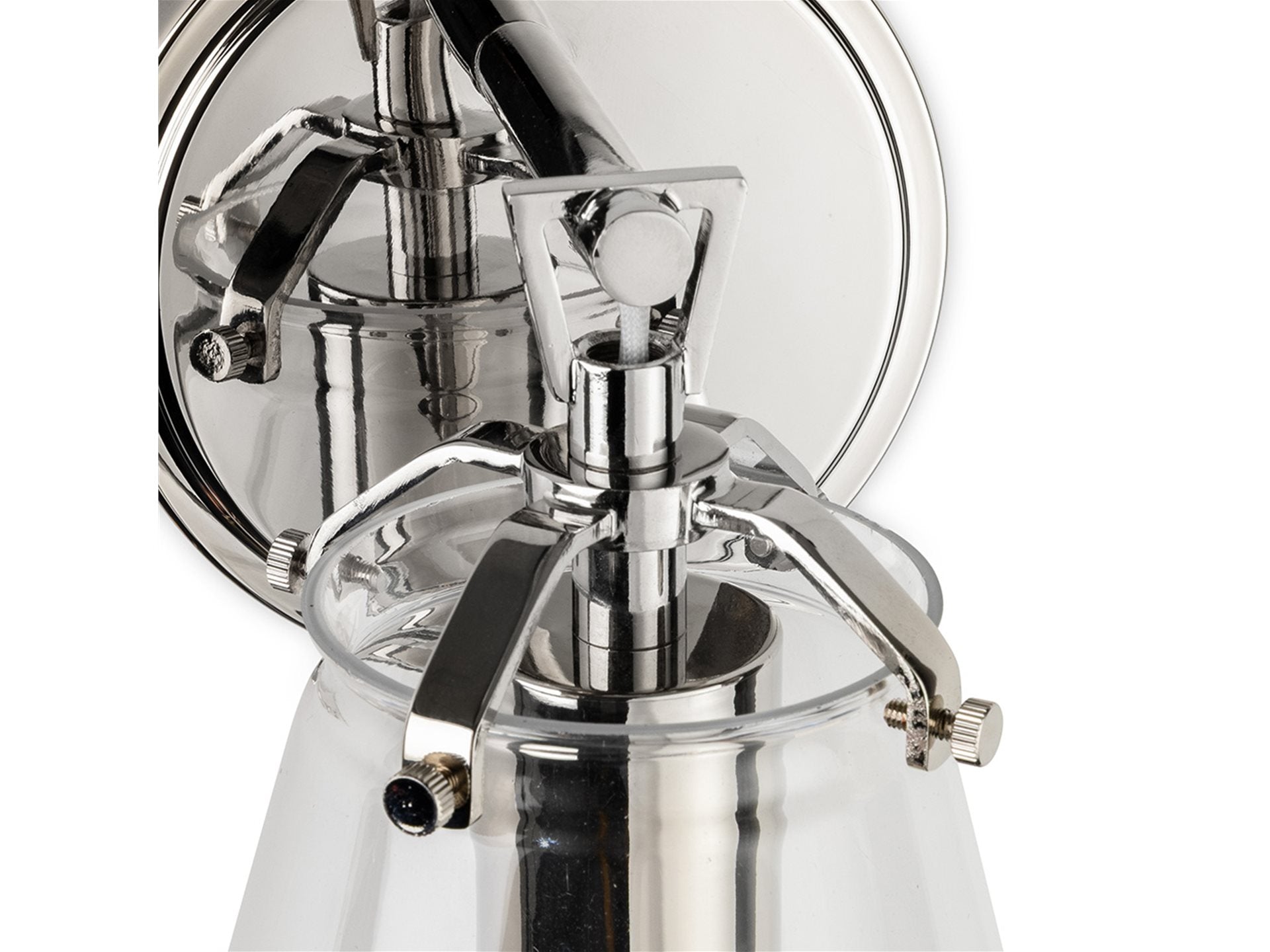Milos Wall Light-  Chrome with Clear Glass