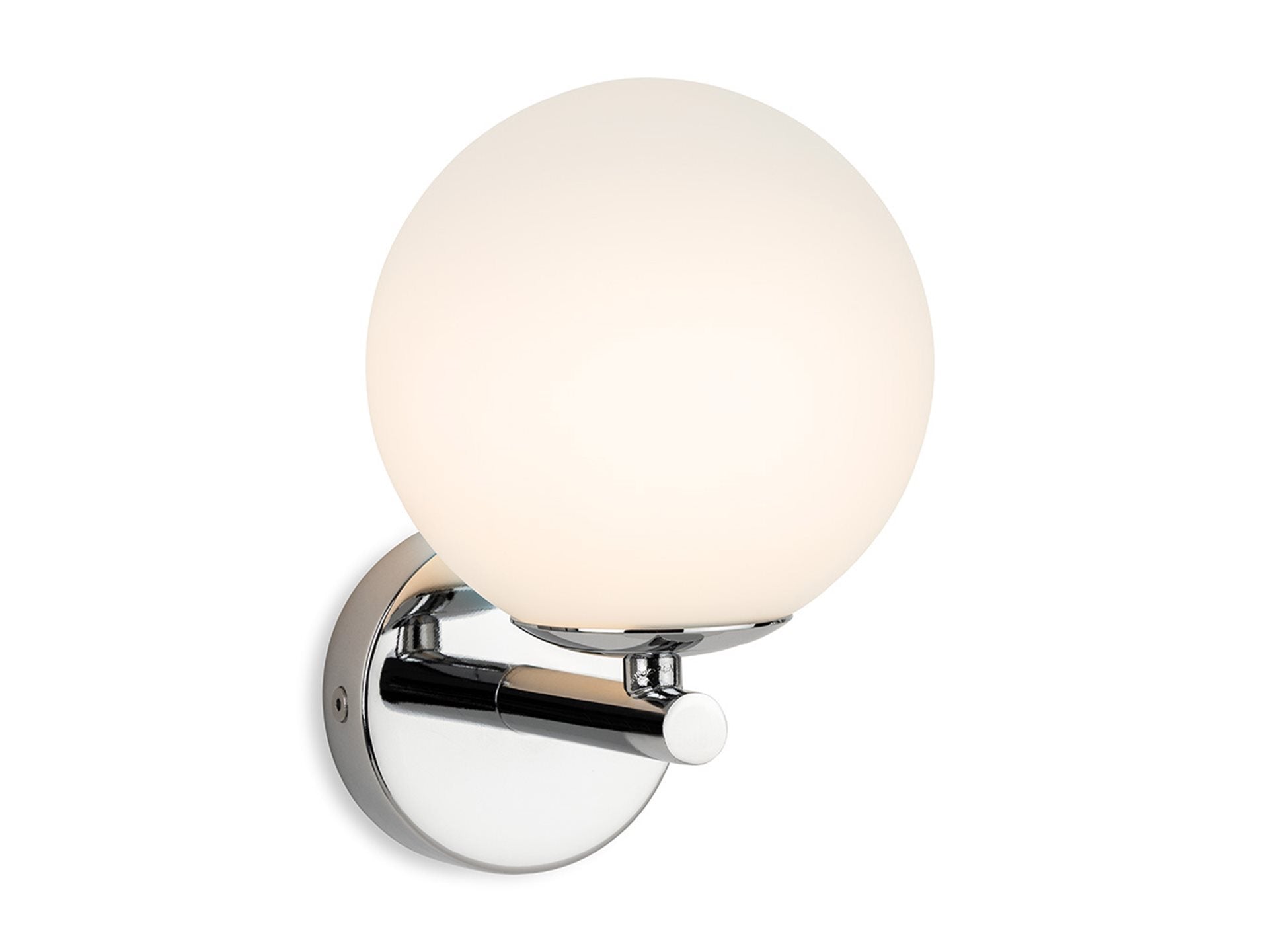 Splash Wall Light- Chrome with Opal White Glass