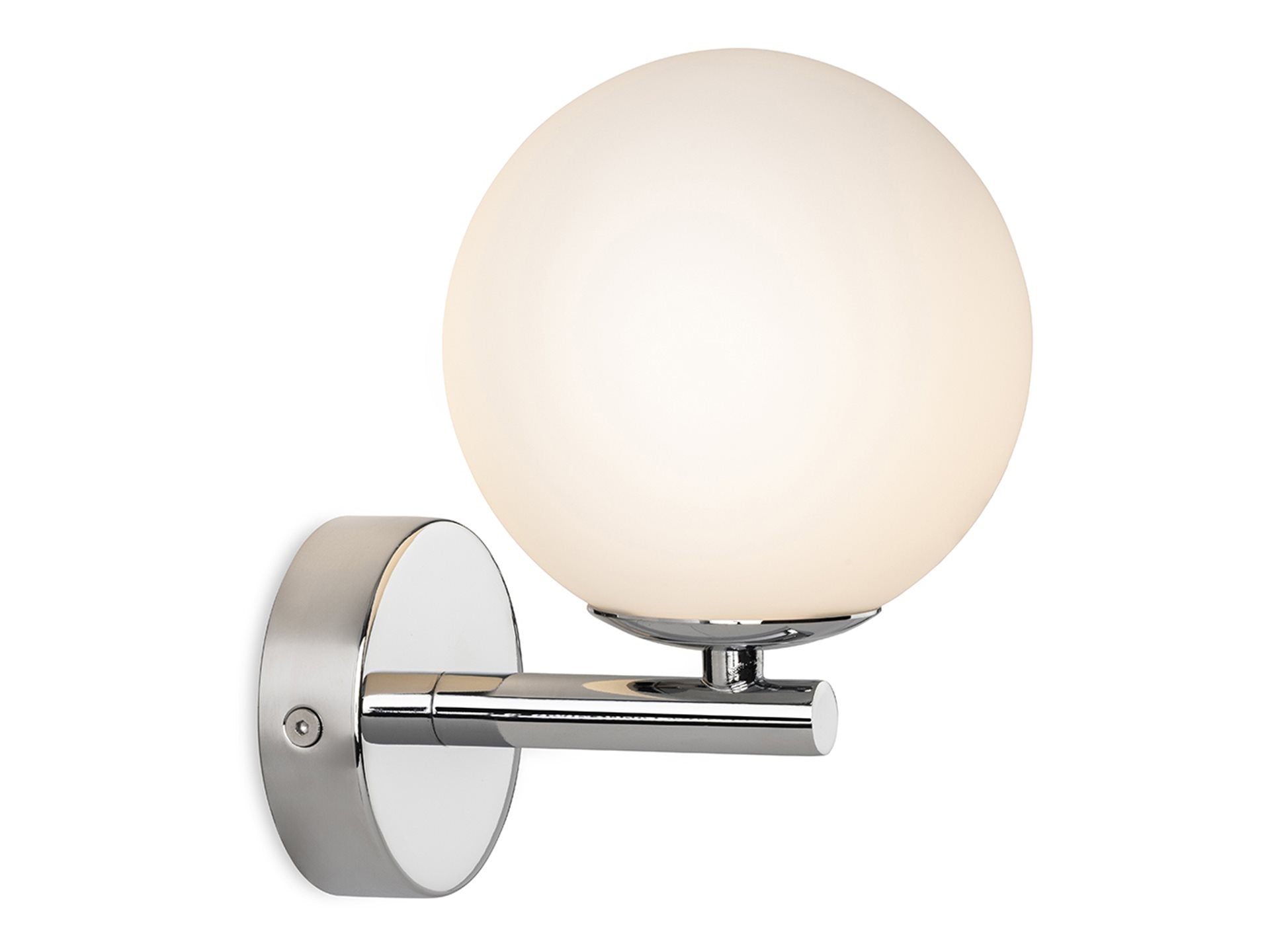 Splash Wall Light- Chrome with Opal White Glass