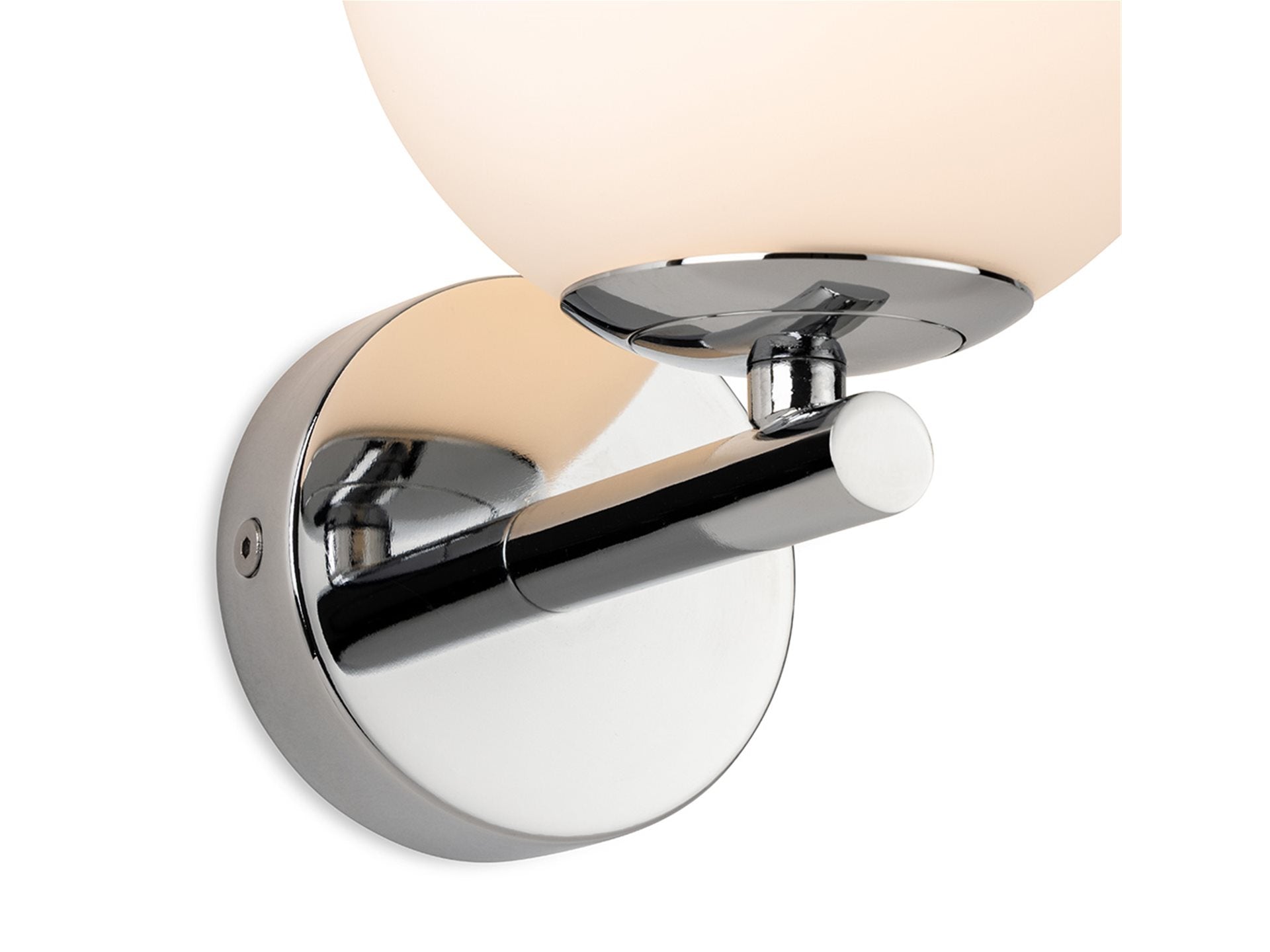 Splash Wall Light- Chrome with Opal White Glass