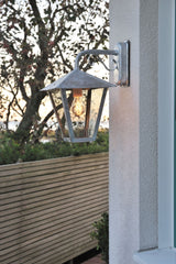 Benu Outdoor Wall Lamp E27 IP23 - Black/Hot-Dip Galvanized