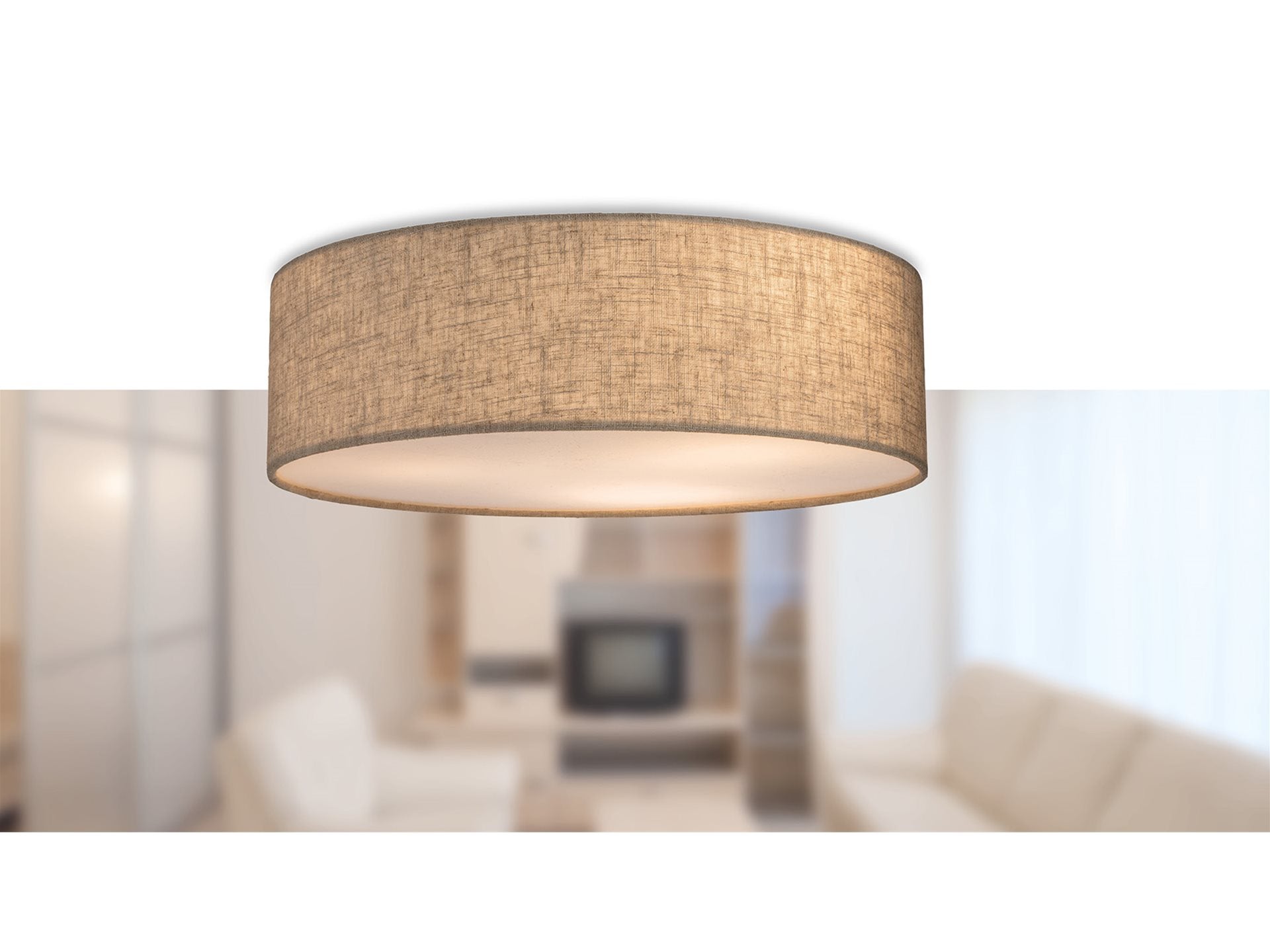 Camden Flush Ceiling Light- Black/ Cream/ Oyster Finishes