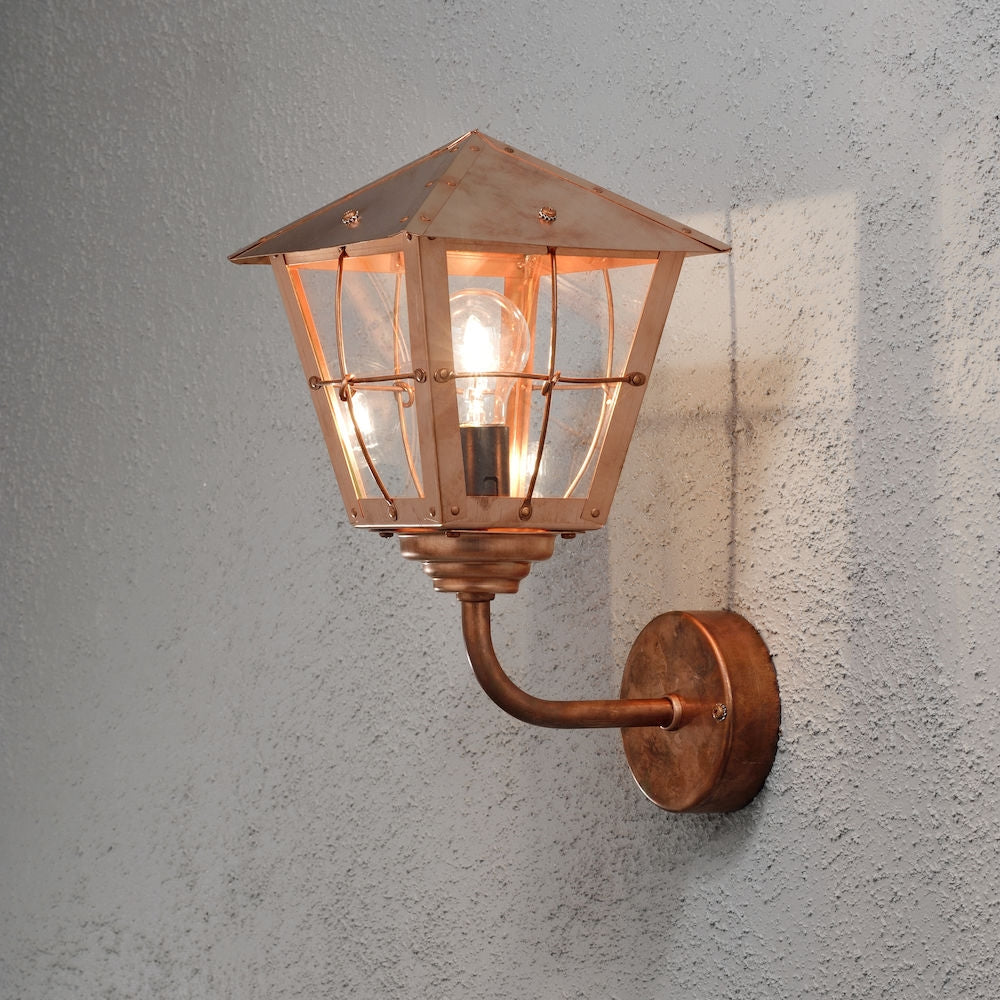 Fenix Up/Down Wall Light Copper E27 IP23