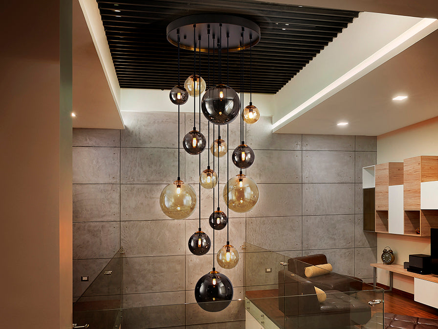Dark - Lamp 5/9/14Lt Black-Brass G9 Ip20