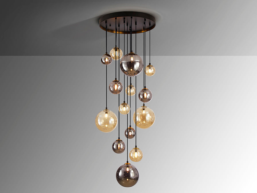 Dark - Lamp 5/9/14Lt Black-Brass G9 Ip20