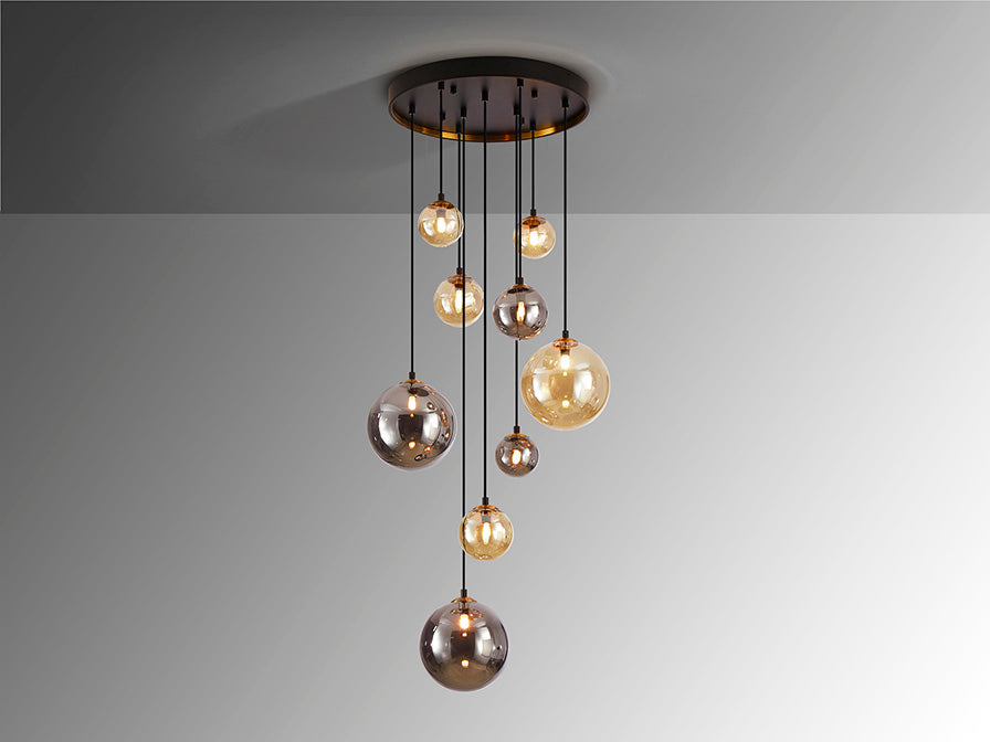 Dark - Lamp 5/9/14Lt Black-Brass G9 Ip20