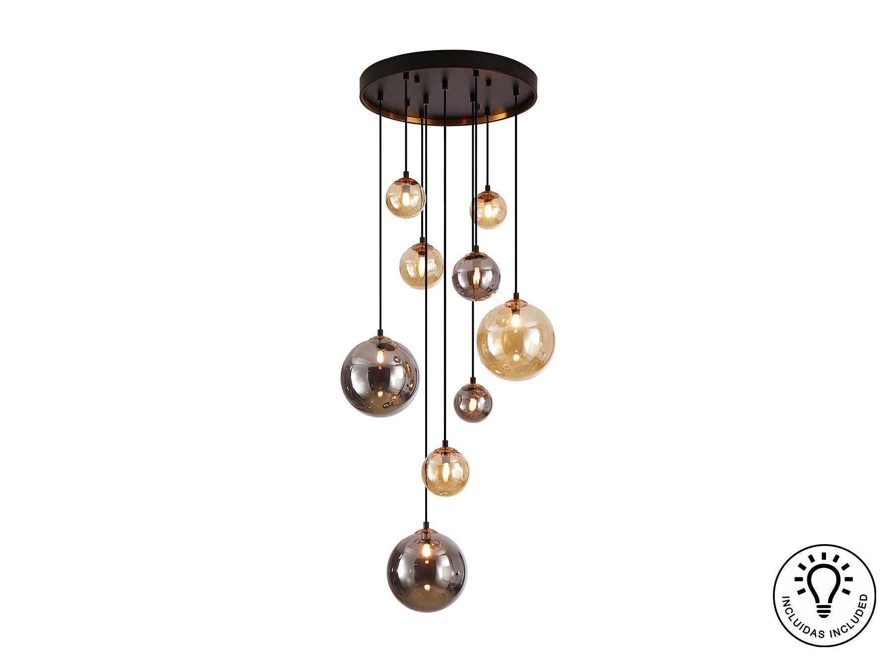 Dark - Lamp 5/9/14Lt Black-Brass G9 Ip20
