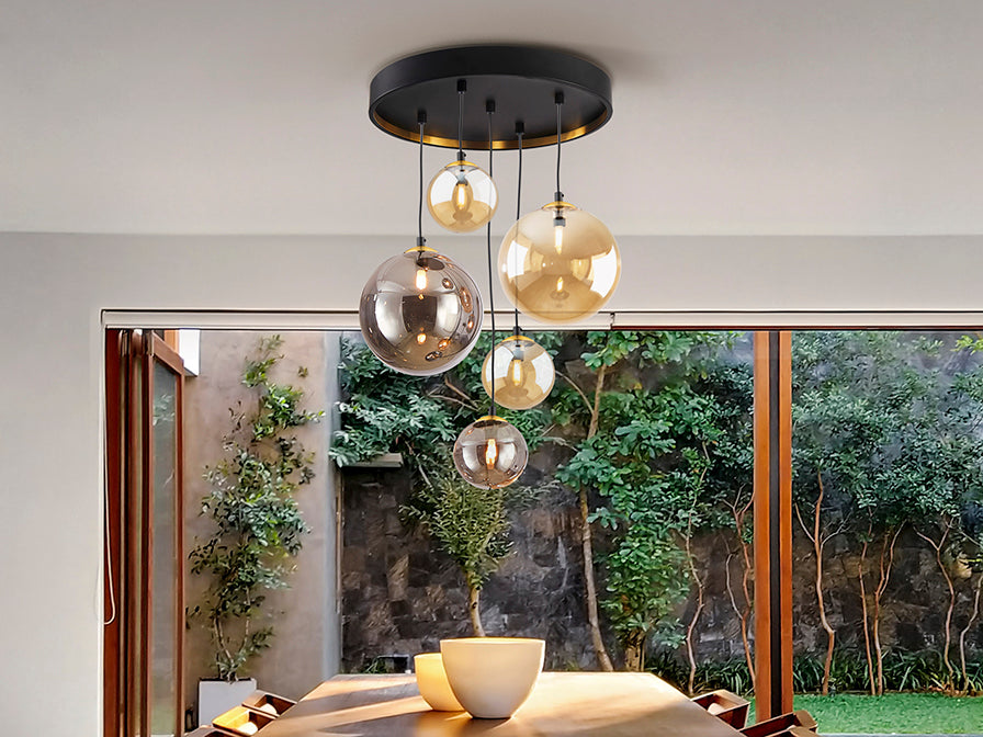 Dark - Lamp 5/9/14Lt Black-Brass G9 Ip20