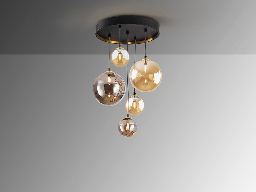 Dark - Lamp 5/9/14Lt Black-Brass G9 Ip20
