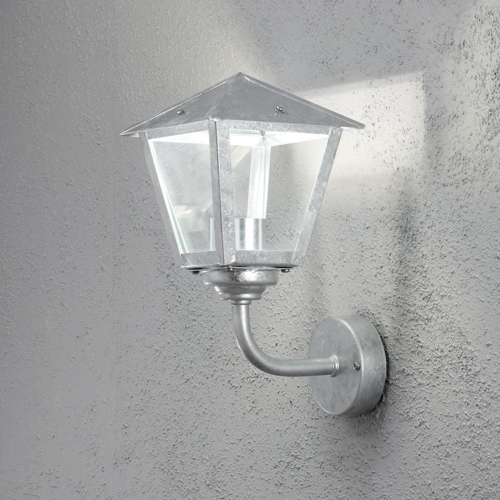 Benu 8W LED Wall Lamp IP23 - Galvanised