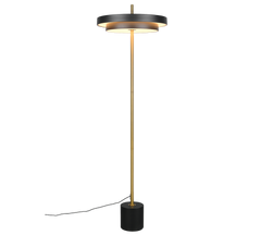 Keaton Floor Lamp- Grey/ Black Gold Finishes