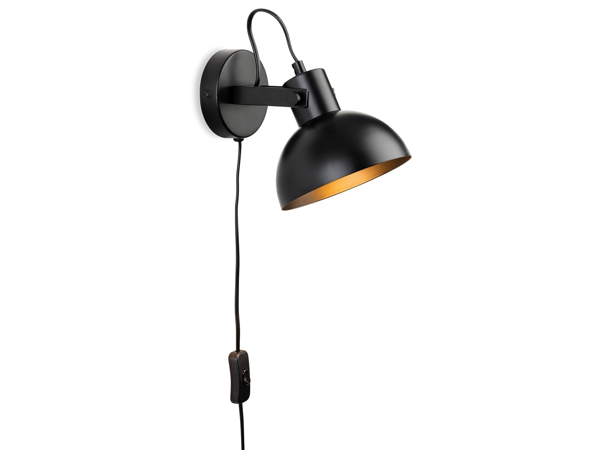 Plug-in Wall Light-  Black/ White