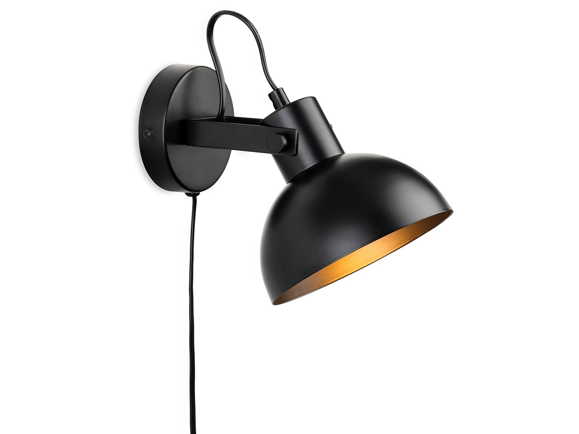 Plug-in Wall Light-  Black/ White