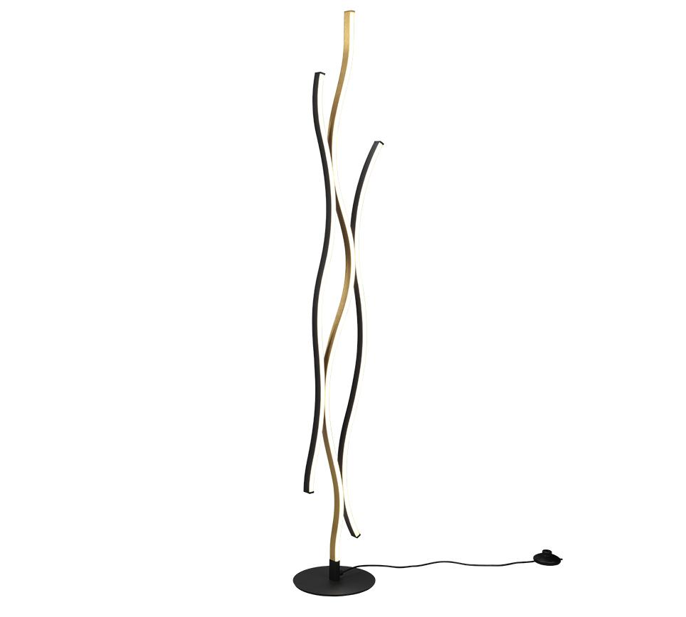 Blaze Modern LED Floor Lamp - Aluminium/Brass
