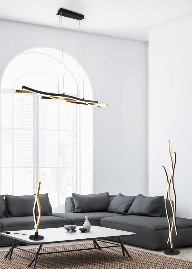 Blaze Modern LED Floor Lamp - Aluminium/Brass