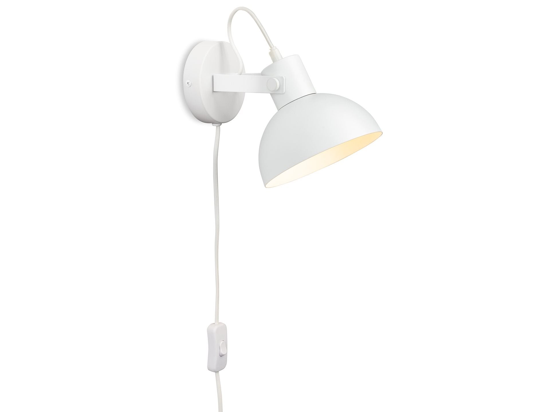 Plug-in Wall Light-  Black/ White