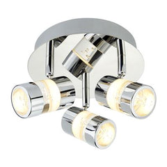 Bubbles 3 Lt Led Bathroom Spotlight - Chrome & Acrylic, Ip45