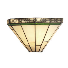 New York Wall Light - Brass Metal & Stained Glass