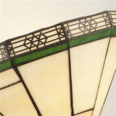 New York Wall Light - Brass Metal & Stained Glass