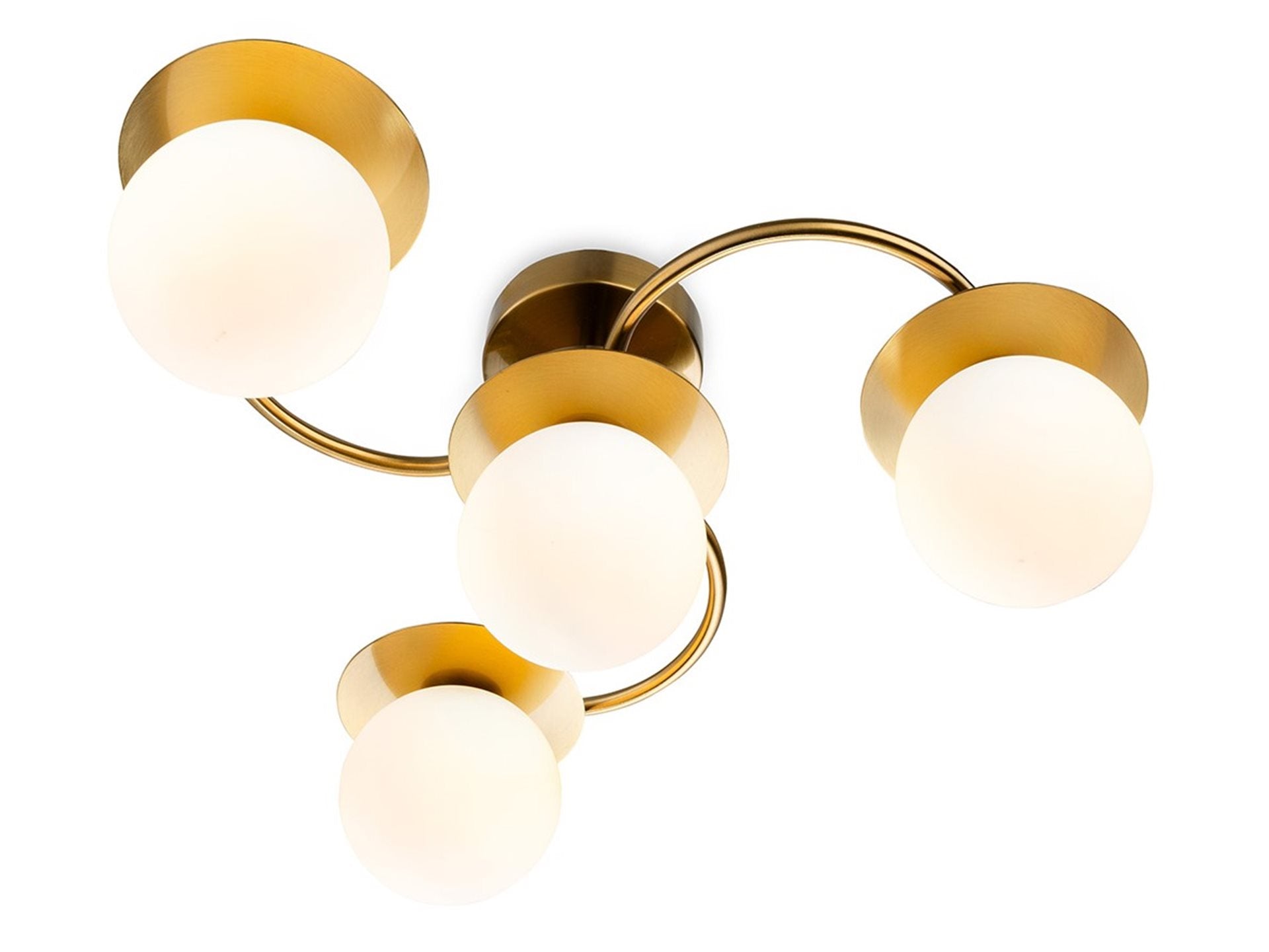 Jules 4Lt Flush Ceiling Light- Brushed Brass