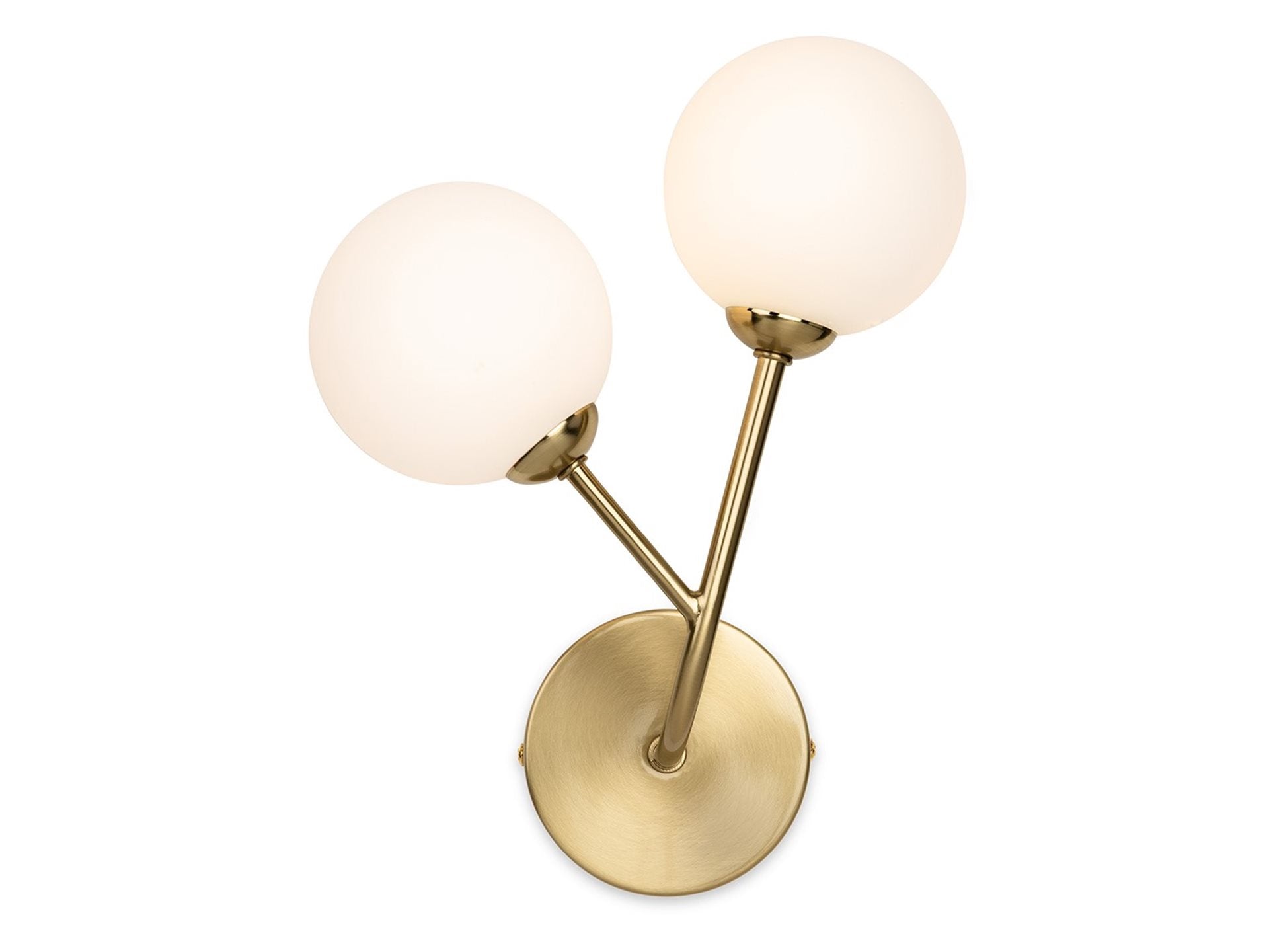 Groves 2Lt Wall Light- Brass/ Chrome Finishes