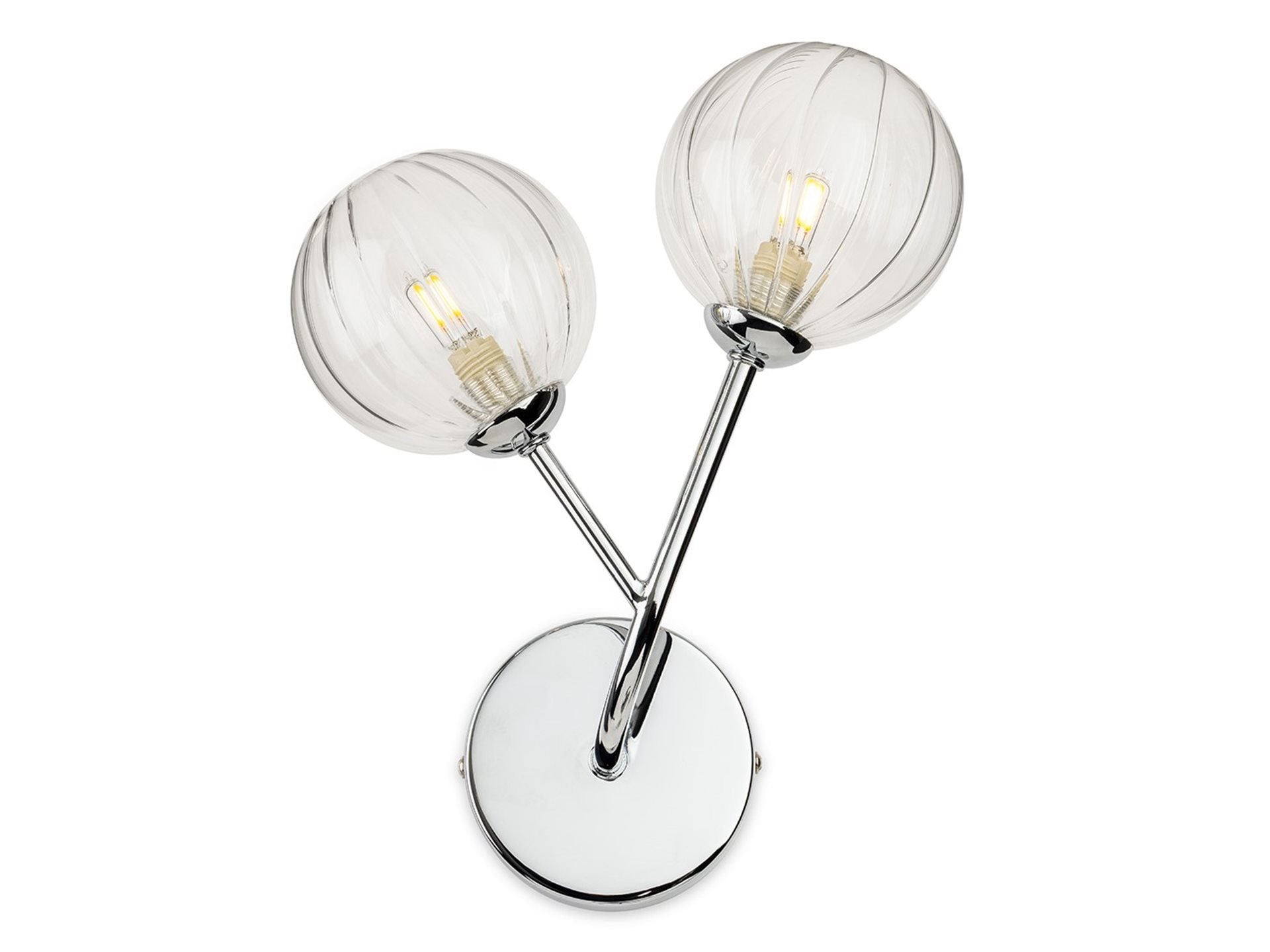 Groves 2Lt Wall Light- Brass/ Chrome Finishes