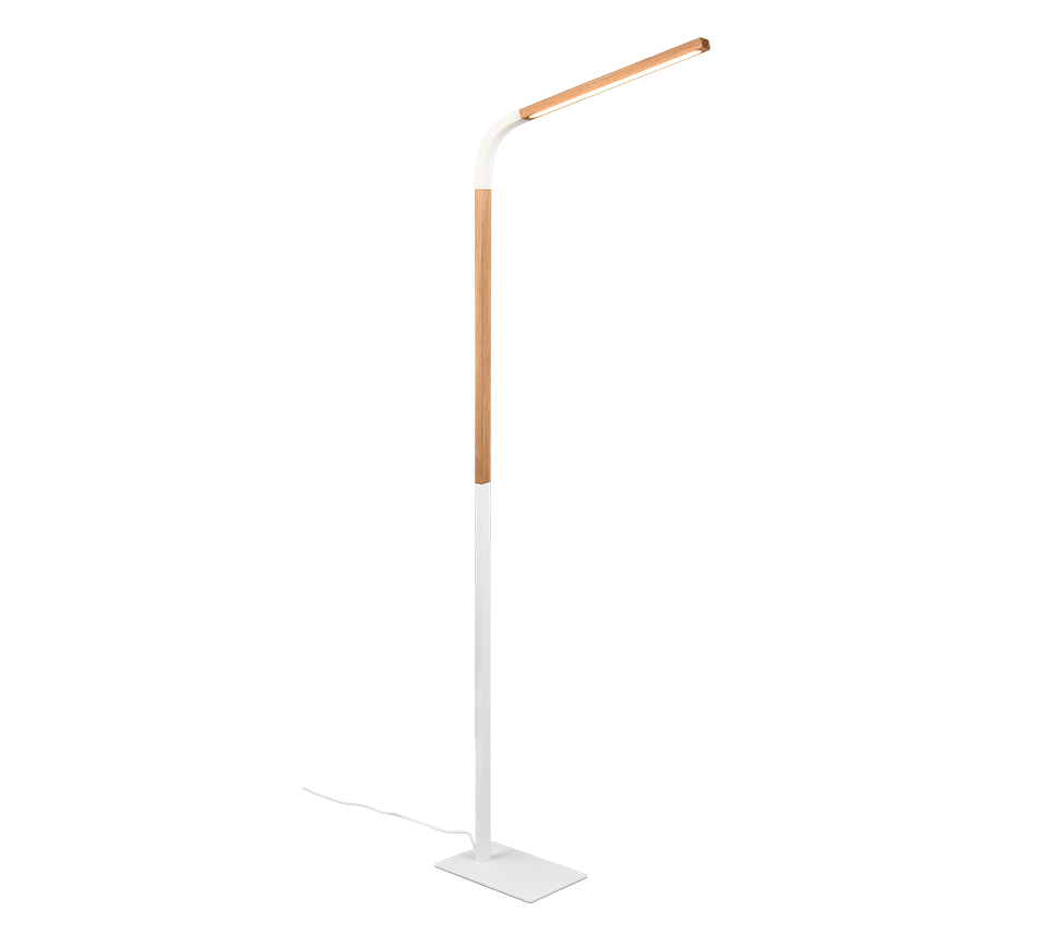 Norris Task/Reading LED Floor Lamp - White/Black