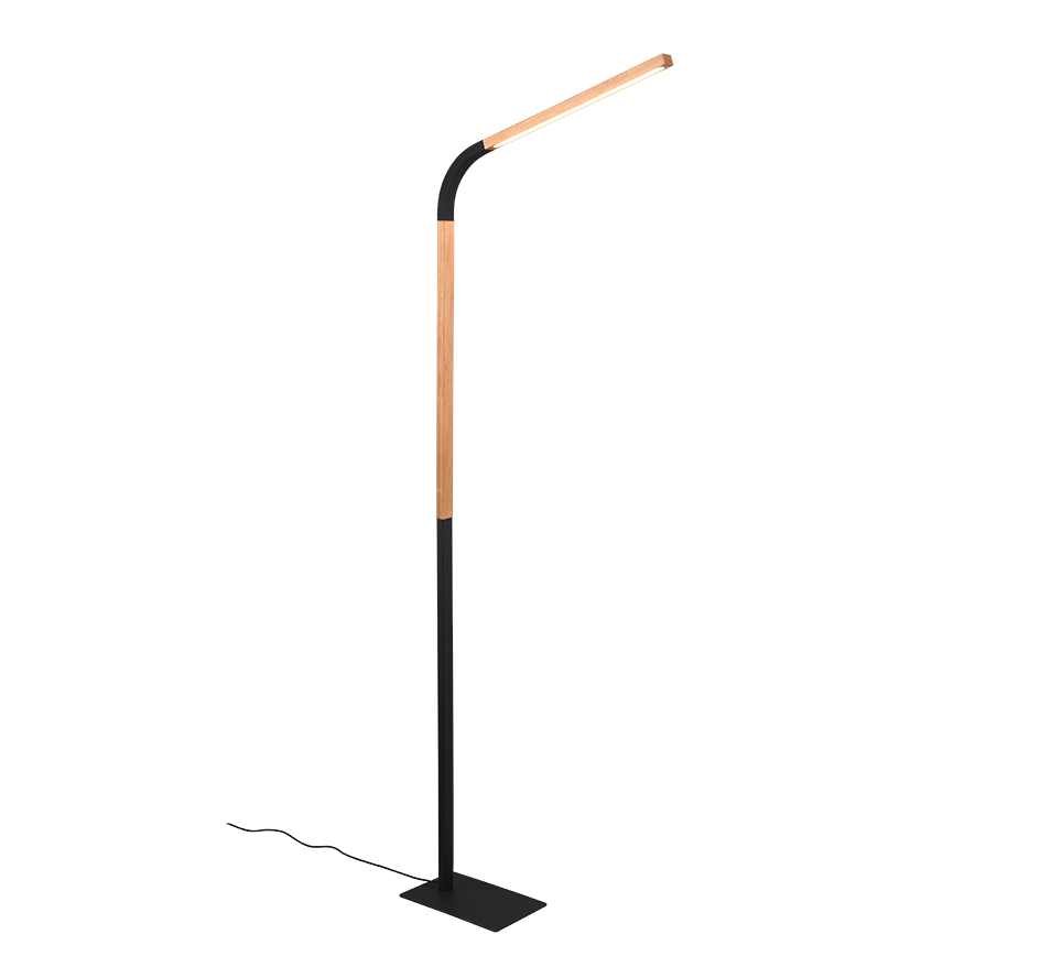 Norris Task/Reading LED Floor Lamp - White/Black